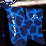 Chaussettes pour homme - girafon bleu 4