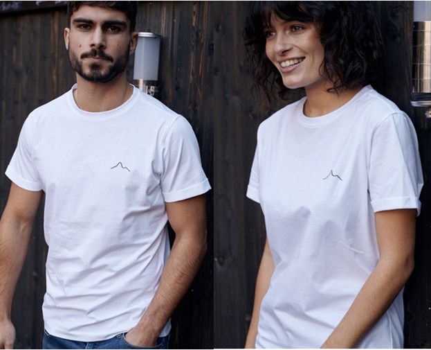 T-shirt Montanita blanco - Unisexe 