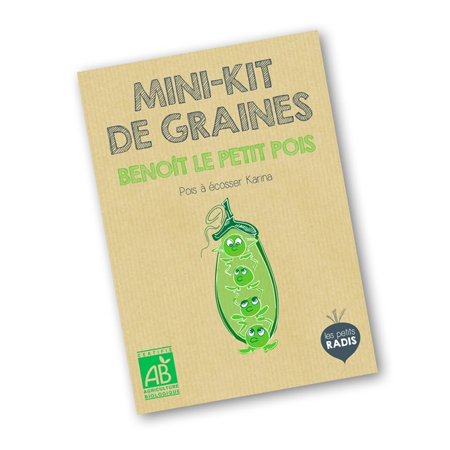 Mini-kit de semis - graines de petits pois BIO - Benoît le petit pois 5