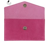 Pochette enveloppe cuir upcyclé rose 3