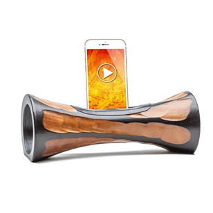 MANGOBEAT - Enceinte Sans fil pour téléphone - Amplificateur de son naturel en bois - Support iPhone