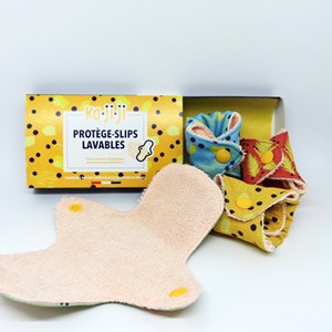 Pack de 4 protège-slips lavables - Coton Bio et Bambou