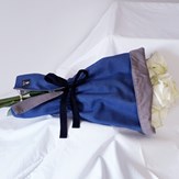 Cône à fleurs - Bleu jean / Taupe 4