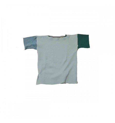 Tee-shirt manches courtes évolutif bleu ciel en coton bio - Plusieurs couleurs