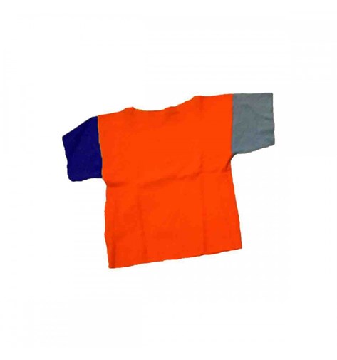 Tee-shirt manches courtes évolutif orange en coton bio - Plusieurs couleurs