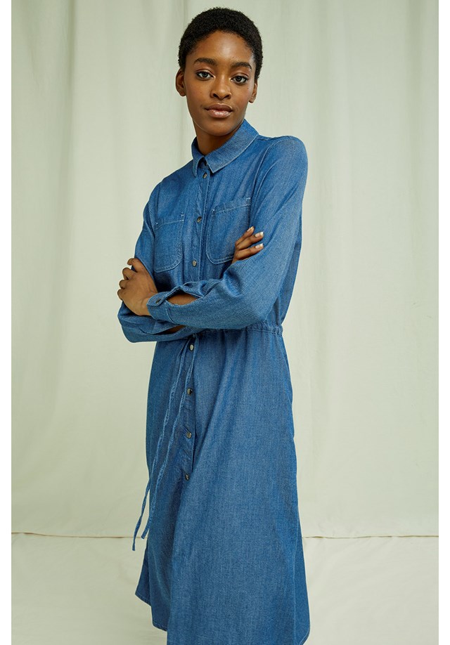 Robe chemise bleue - Lightweight Denim de People Tree 4