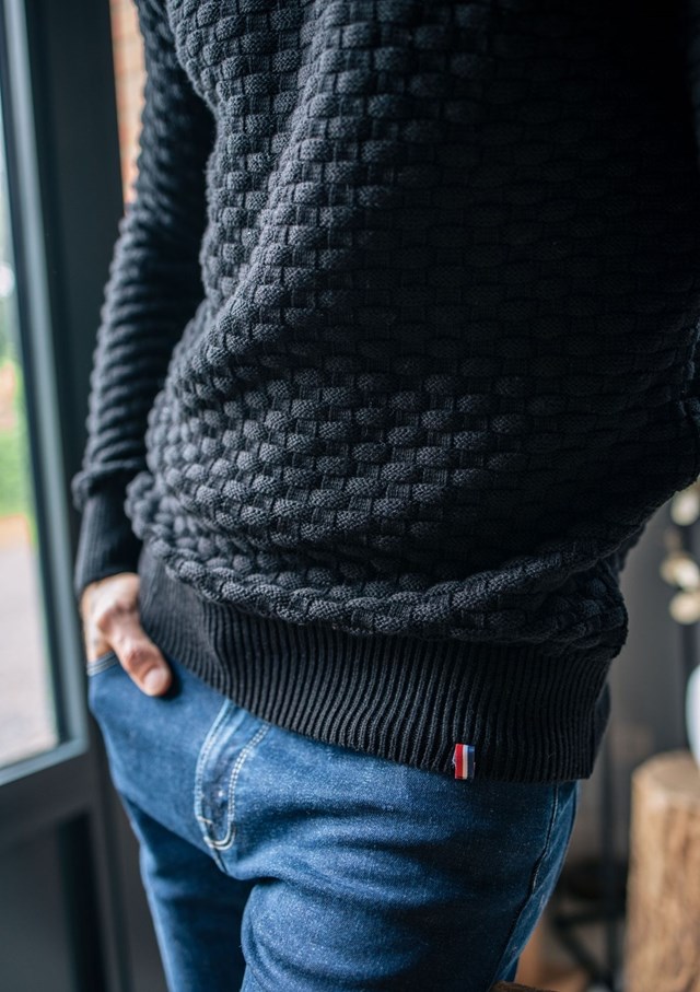 Pull DAMIER - Made in France - Coton Bio GOTS 9