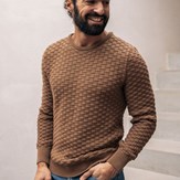 Pull DAMIER - Made in France - Coton Bio GOTS 18