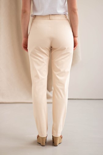 Pantalon droit en coton beige - Fabrication française - L'AUTHENTIQUE