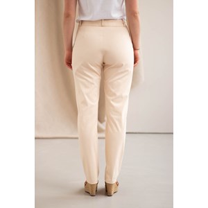 Pantalon droit en coton beige - Fabrication française - L'AUTHENTIQUE