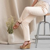 Pantalon droit en coton beige - Fabrication française - L'AUTHENTIQUE 5