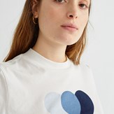 T-shirt basique bleu -  Hearts Mock de Thinking MU 4