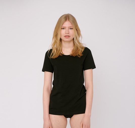 T-shirt stretch noir - Organic basics