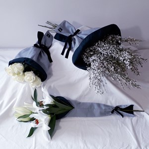 Cône à fleurs - Bleu gris / Vert nori