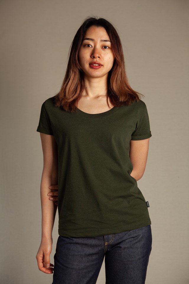 t-shirt-femme-echancre-vert-green-jungle-recycle-made-in-france