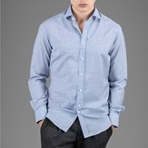 chemise laine merinos superfine thermorégulante carreaux bleu Wolbe