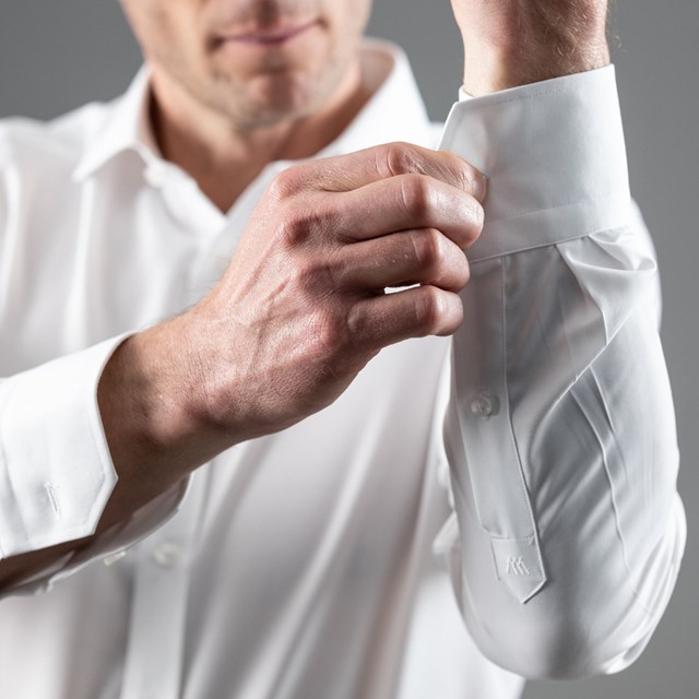 chemise blanche anti transpirante Serenity en Tencel® et polyester recyclé