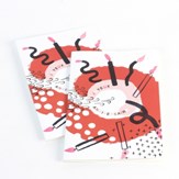 Carte postale double anniversaire en papier recyclé, fabriquée en France