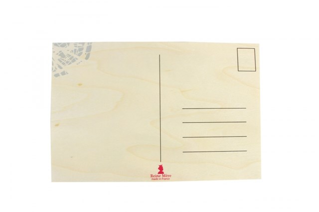 Carte postale bois d'érable fabriquée en France
