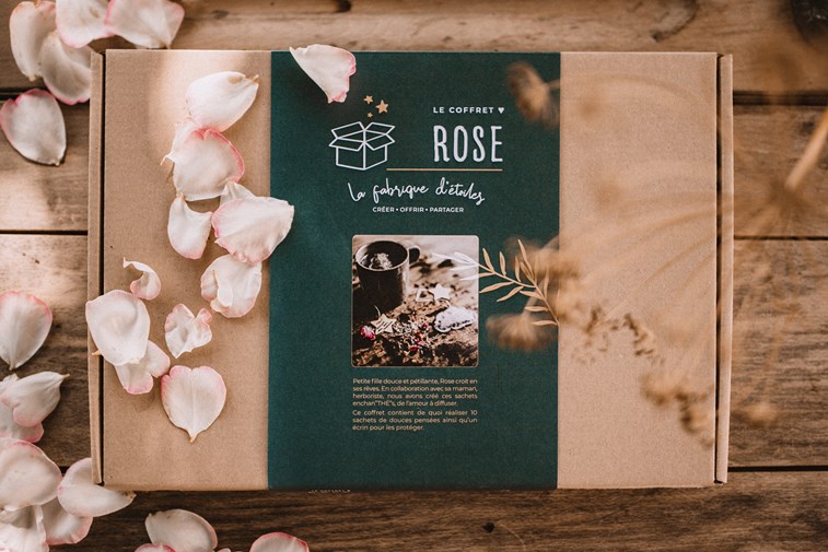 Coffret DIY Rose - Créez vos sachets de tisane poétiques et personnalisés