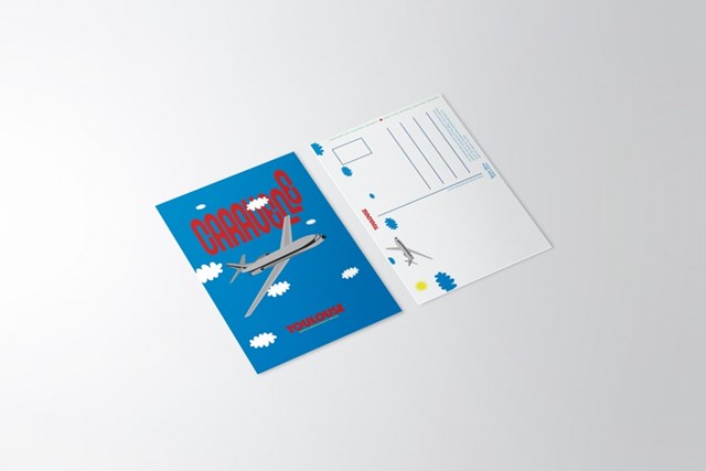Carte postale en papier recyclé fabriquée en France