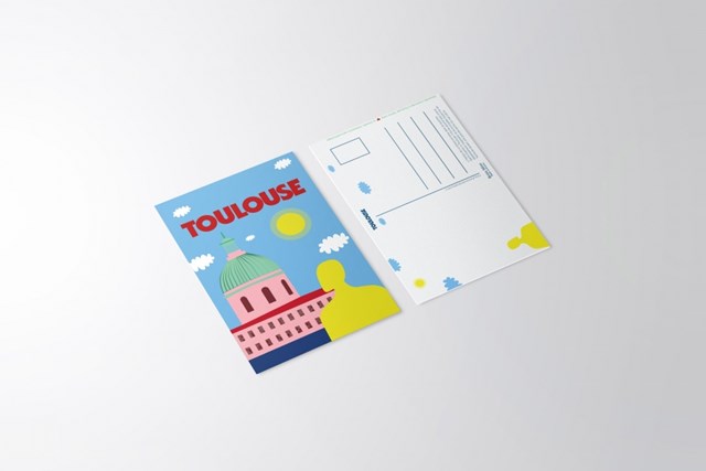Carte postale en papier 100% recyclé fabriquée en France