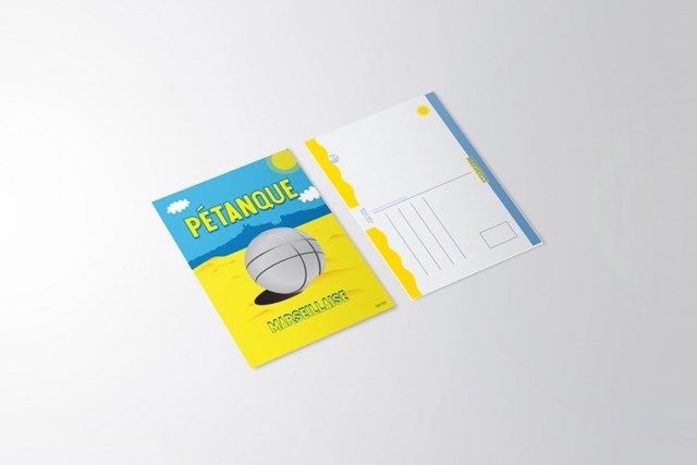 Carte postale en papier recyclé fabriquée en France