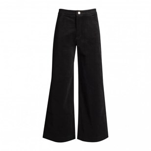 Pantalon large en velours côtelé - Noir