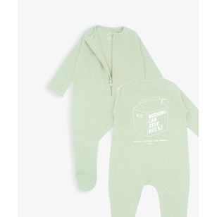 Pyjama zippé en coton bio - Vert - Mi(lk)