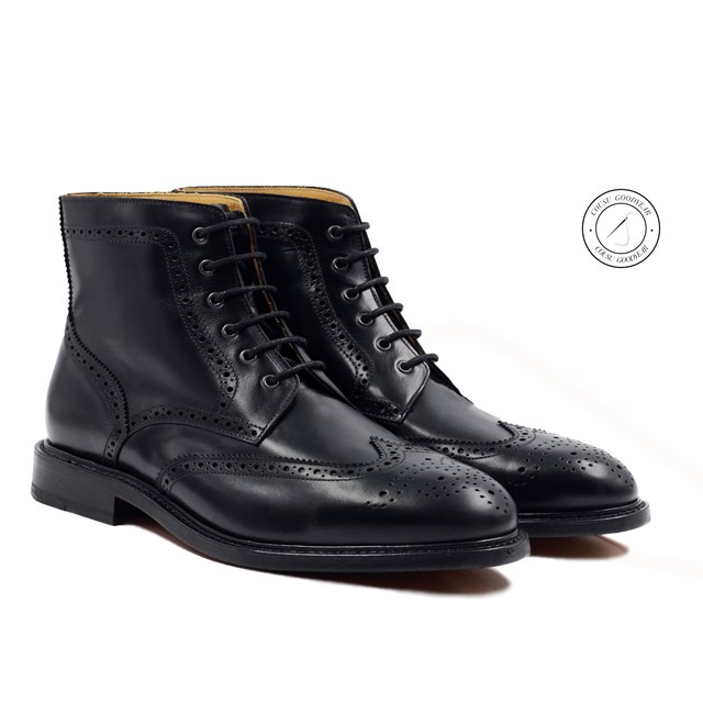 Boots cousu Goodyear cuir noir 2