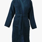 Peignoir-Kimono Unisexe  "Bleu Ténébreux" en Coton 100 % Biologique 4