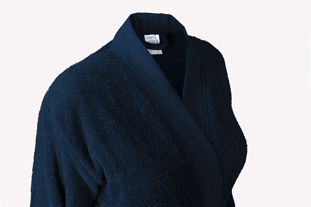 Peignoir-Kimono Unisexe  "Bleu Ténébreux" en Coton 100 % Biologique 5