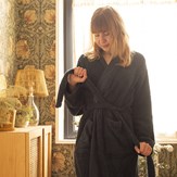 Peignoir-Kimono Unisexe  "Bleu Ténébreux" en Coton 100 % Biologique 7