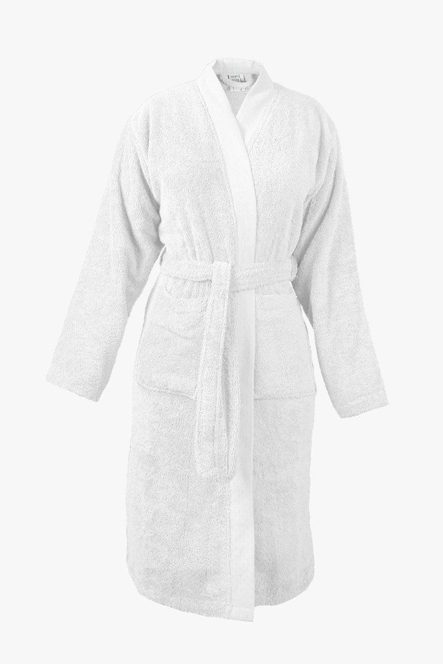 Peignoir-Kimono Unisexe  "Blanc Pur" en Coton 100 % Biologique  5