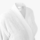 Peignoir-Kimono Unisexe  "Blanc Pur" en Coton 100 % Biologique  6