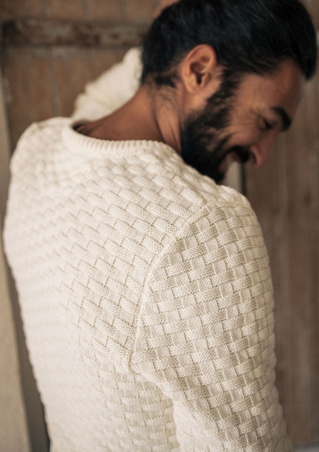 Pull DAMIER - Made in France - Coton Bio GOTS 14