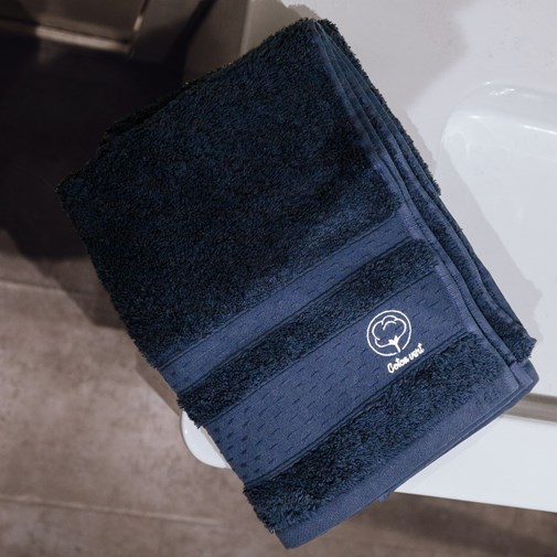 La serviette de bain toute douce en coton bio | Bleu profond