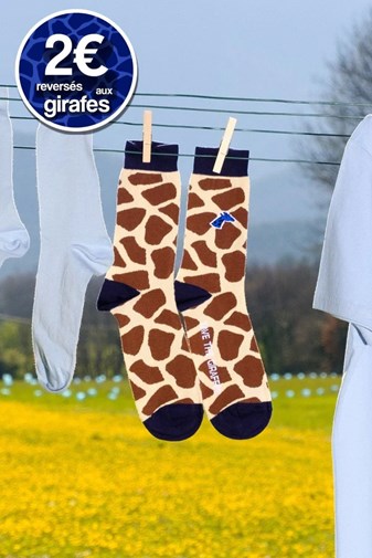 Chaussettes pour femme - girafon bleu