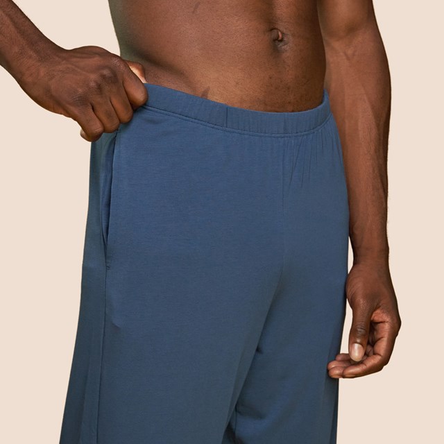 Pantalon de pyjama bleu céruléen pour homme pétrone
