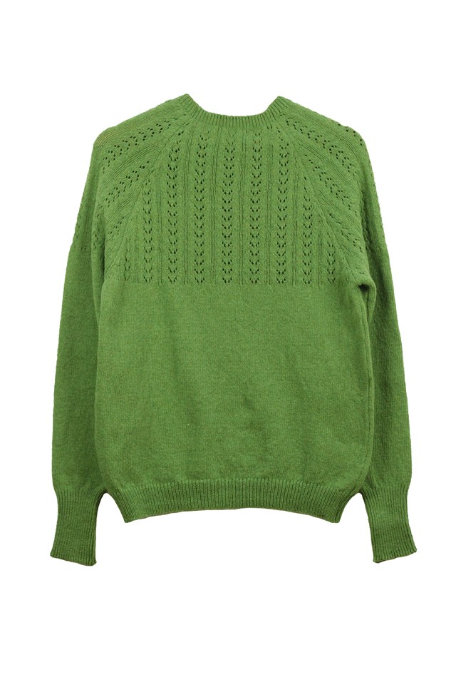 Pull Agave vert prairie, made in France 100% laine recyclée 6