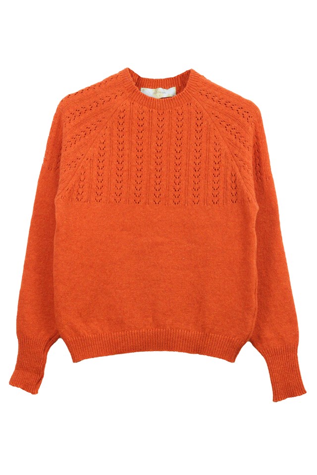 Pull Agave rouge en laine recyclée 100% made in France - 3