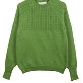 Pull Agave vert prairie, made in France 100% laine recyclée 5