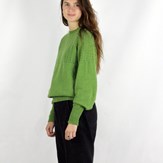 Pull Agave vert prairie, made in France 100% laine recyclée 3