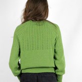 Pull Agave vert prairie, made in France 100% laine recyclée 4
