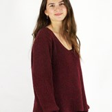 Pull Ficus Bordeaux, laine 100% recyclée made in France 3