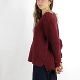 Pull Ficus Bordeaux, laine 100% recyclée made in France 4
