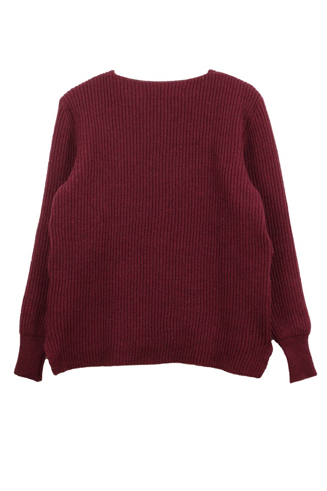 Pull Ficus Bordeaux, laine 100% recyclée made in France 7