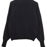 Pull Agave noir, made in france laine 100% recyclée 9