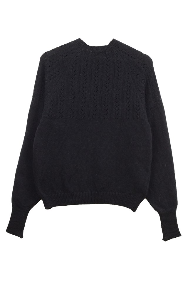 Pull Agave noir, made in france laine 100% recyclée 9
