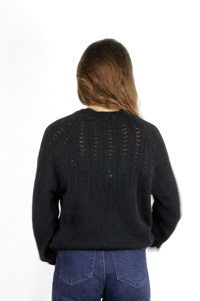 Pull Agave noir, made in france laine 100% recyclée 7